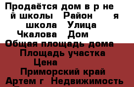 Продаётся дом в р-не 19-й школы › Район ­ 19-я школа › Улица ­ Чкалова › Дом ­ 38 › Общая площадь дома ­ 60 › Площадь участка ­ 600 › Цена ­ 2 250 000 - Приморский край, Артем г. Недвижимость » Дома, коттеджи, дачи продажа   